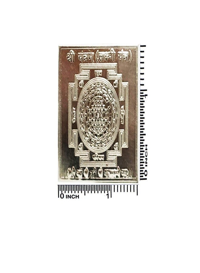 PRD CARATCAFE Pure Silver 990 BIS Hallmark Sri yantra Laxmi Yantra for Vastu Dosh/Pooja/Spiritual Worship/Wealth, Luck and Peace 1.5" x 1.5", 9-10 g - Image 3